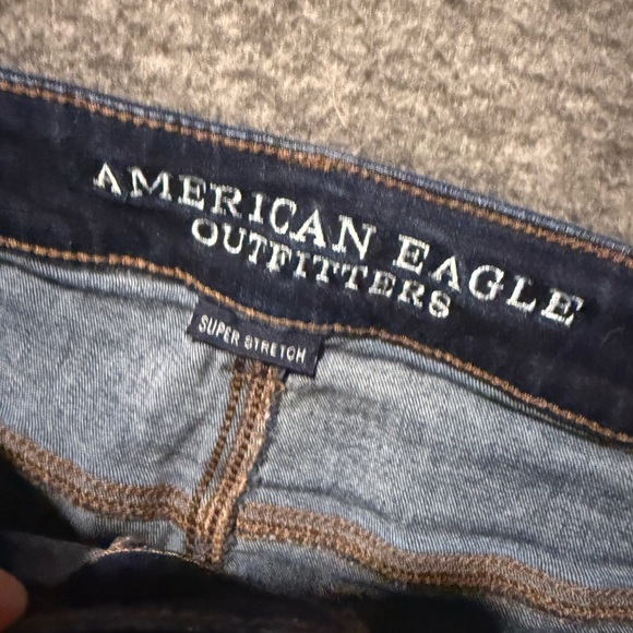 American Eagle Hi Rise Cheeky Shortie Jean Shorts Womens 6 blue Micro Mini Denim - Picture 6 of 9